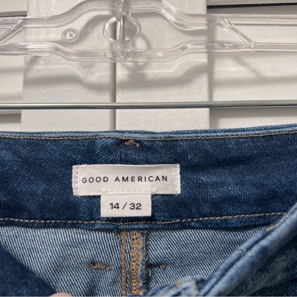 NWT Good American Good Petite Straight Jeans in Indigo 254 Size 14P - Picture 10 of 12